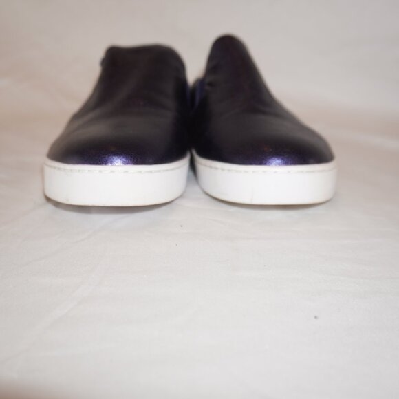 Vionic Dakota Purple Metallic Leather Flatform Slides Mules Sneaker 9 - Picture 4 of 12